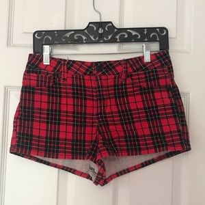 Women’s Plaid Jean Shorts